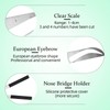 ATOMUS 2pcs Tattoo Eyebrow Ruler European Eyebrow Ruler Makeup Tool