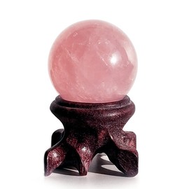 Polar Jade Rose Quartz Crystal Spheres, Rare Protective Stone Balls for Decoration, Healing, Meditation, Feng Shui, Hand-made (30mm)