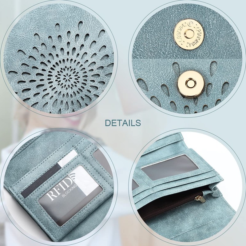 APHISON Womens Wallet RFID Blocking PU Leather Clutch Long Wallet