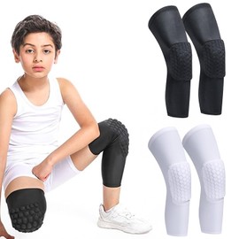 2Par Rodilleras Deportivas - Blanco y Negro Rodilleras Elásticas Antideslizantes esponja gruesa Rodilleras de Soporte Transpirables Protege tus Rodillas Ideal para Actividades Deportivas(XS)