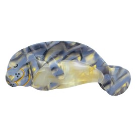 Aurasnap Baby Seal Hair Claw Clip - Sky Blue Acetate Hair Clips for Women, Non-Slip Large Hair Clip for Thin/Thick/Curly Hair, Cute Ocean Animal Hair Accessories