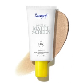 Supergoop! Supergoop! Mineral Mattescreen (SPF 40) - 45 mL - 100% Mineral, Oil-Free Broad Spectrum Sunscreen - Smooths Skin's Appearance, Minimizes Pores & Controls Shine - Water & Sweat Resistant