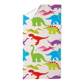 CafePress Cool Colorful Kids Dinosaur Pattern 30"x60" Absorbent, Soft Beach Towel