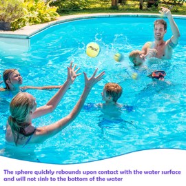 TOPWAYS Beach Pool Bouncy Balls, Pool Toys Beach Ball Water Skip Ball Swimming Pools Toys Water Bouncing Ball Pool Games Toys for Kids Adults (Yellow Fluid)