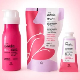 Kit Natura Tododia Frambuesa Pimien Crema + Repuesto + Manos