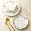 Crisky Servilletas de boda Mr Mrs Silver Cocktail Bebida Postre
