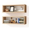 Kaboon 24in Floating Cube Shelves Set of 2, Display Shelves