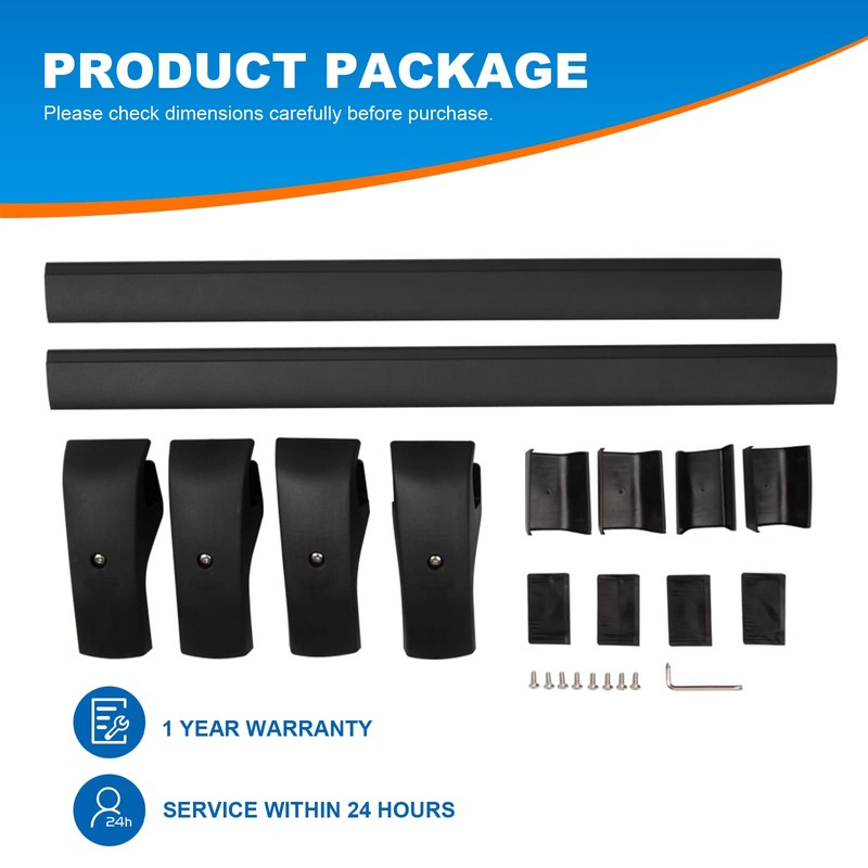 FengYu Roof Rack Cross Bars 220lb Compatible with Jeep Cherokee