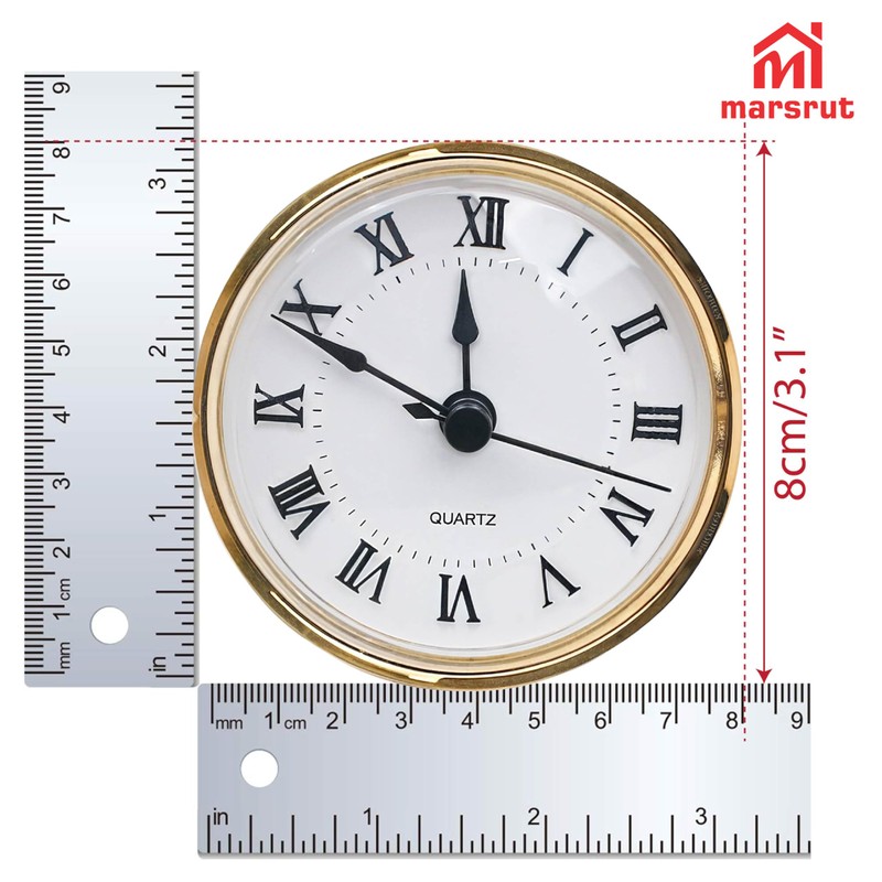 3-1/8 Inch (80 mm) Clock Inserts, Fit 3 Inch (76mm)
