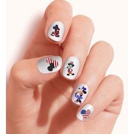 4th of July Mickey (Ver.1) Clear Vinyl Cut, Peel and Stick Nail Art Decals/Stickers by One Stop Nails.