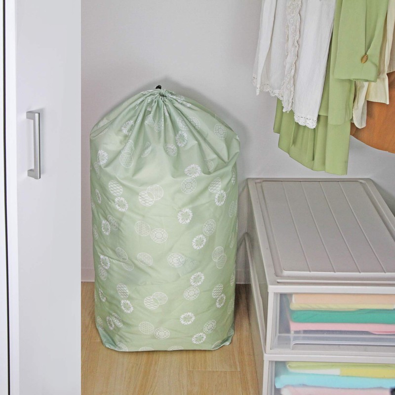 Astro 613-45 Duvet, Drawstring Bag, Single Size, Green, Japanese Modern