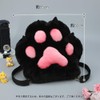 GUFER Cat Paw Shaped Backpack, Fluffy, Cat Hand, Plush Bag,