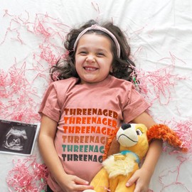 3rd Birthday Shirt Baby Girls Three Year Old Tops Third Birthday T-Shirt Clothes Outfit (3T, Pink)