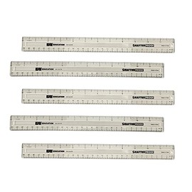 EAI Education 12" ShatterProof Ruler 1/8" Scale: Clear - Set of 100