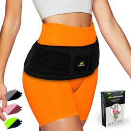 Pelvic Belt for Men and Women - Sacroiliac Belt for Pregnancy Symphysis - Hip Bandage for Sciatica, Back, Hips & Legs Pain - Neoprene Back Brace, Adjustable & Breathable (S/M, Black)