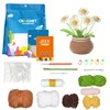 ZIENVE Crochet Kit for Beginners, Potted Daisy Crochet Starter Kit,