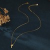 Rotnso Cross Necklace for Women 14K Real Gold Plated Dainty