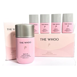 THE WHOO Hydrating Sunscreen Fluid, UV Protective Lotion SPF 50+/PA++++ Special Set 60ml+ Travel Kit 4ea x 13ml. Cooling-Anti-Aging-Moisturizing formula. Made in Korea