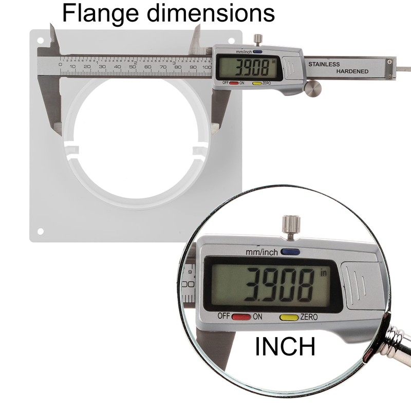 Duct Connector Flange 4 Inch / 100mm, Plastic Straight Pipe
