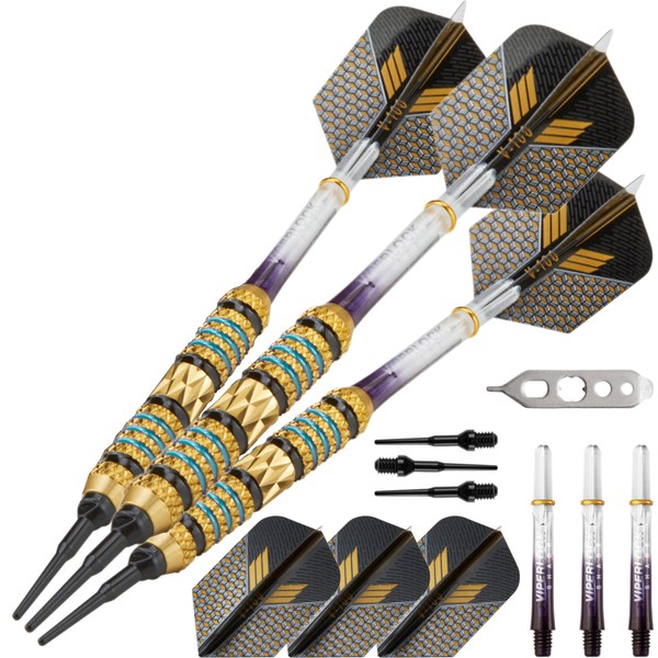 Viper Wizard Soft Tip Darts with Storage/Travel Case, Blue Rings,