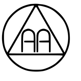 Alcoholics Anonymous AA Symbol Design#1 Vinyl Decal Sticker Car Window Wall Laptop Stay Sober Stop Drinking Unity Service Recovery (7" x 7", Black)