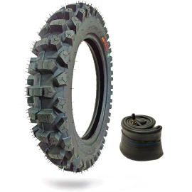 WIG Racing 120/80-19 Tire and 2.5mm Heavy Duty Inner-Tube Combo for Off Road Motocross