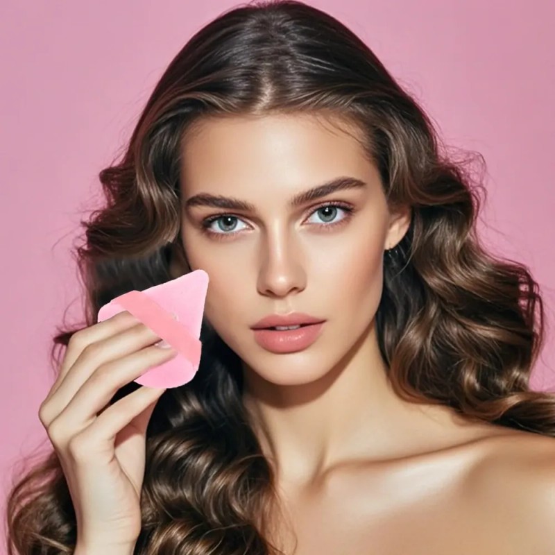 Maquillaje En Polvo Puff Tkyzms Con Forma De Triángulo, Jueg