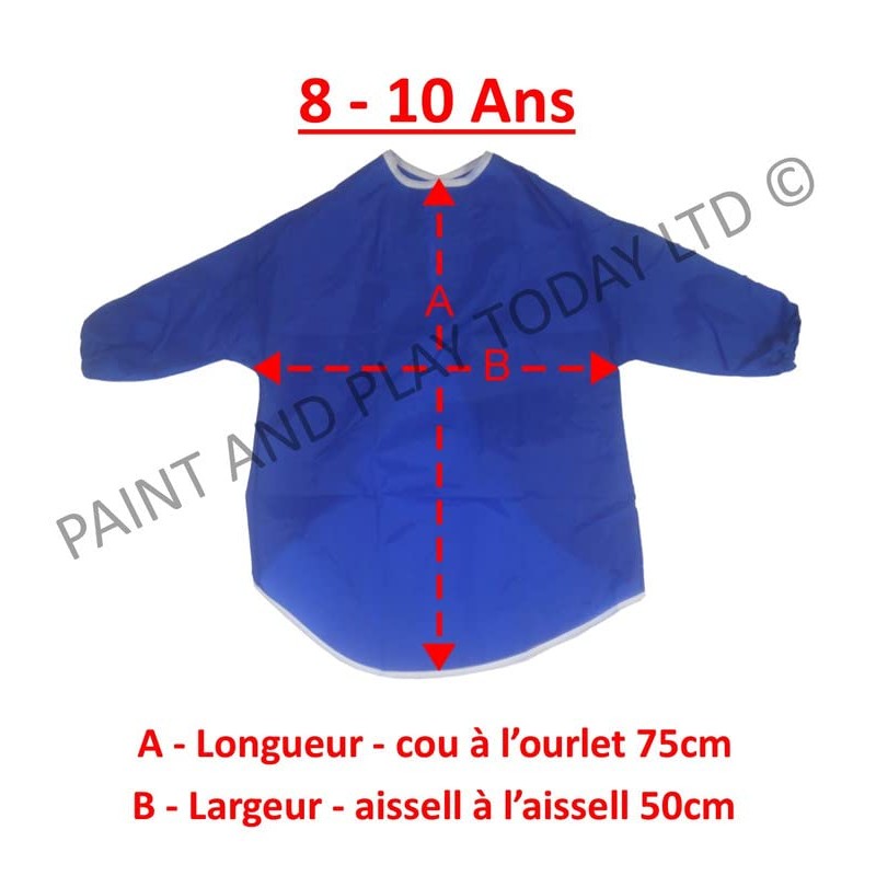 Childrens Kids Toddler Waterproof Play Apron - Age 8-10 Years