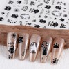 Little Black Cat Nail Stickers for Nail Art,6PCS Cute Cartoon