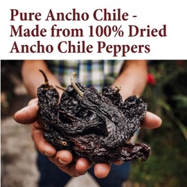 The Spice Way Premium Ancho Chile - Pure Ancho Chilli Powder (4 oz) made from pure dried ancho chili peppers with no additives, no agents. resealable bag