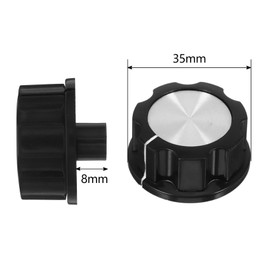 HAFRILY Air Fryer Replacement Knob 6mm Shank Hole Potentiometer D Type Shank Knobs for Air Fryer Grill Cooker Kitchen Appliance Accessories 2 Pack