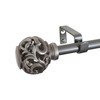 Kensignton 5/8" Curtain Rod Set 28-48" Venetian Silver