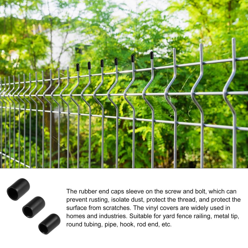 Rebower 60 Pack Screw Thread Protector Cover Rubber End Caps,