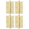 EAI Brass Door Hinges | 3 Inch / 76mm Satin