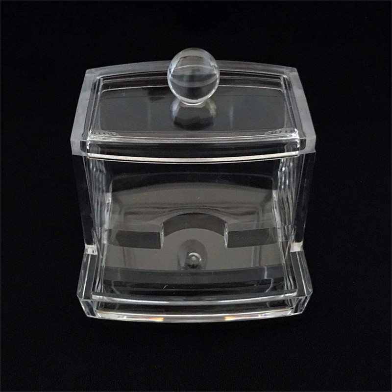 SagaSave Cotton Buds Dispenser Acrylic Makeup Organiser Bathroom Storage Cotton