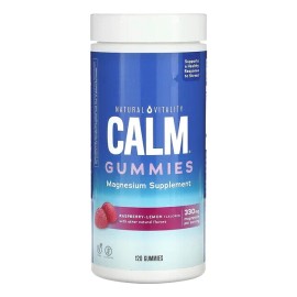 Natural Vitality Calm Suplemento de Magnesio 330mg 120 Gomitas Sabor Frambuesa Limon