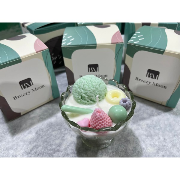 Breezy Moon Ice Cream Candle, Scented, Housewarming/Christmas Present (Moonlit Lavender)