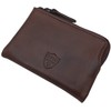myledershop Cowhide Leather Wallet with RFID & NFC Protection, brown,