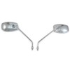 Universal Motorcycle Rectangular Chrome Mirror set - 8mm - Fits