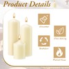 MTLEE 6 Pcs Pillar Candles 3 Set 2 in x
