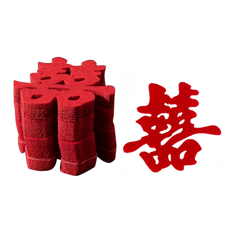 HannaFires 30PCS Traditional Shape Mini Double Happiness Wedding Decorations -