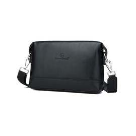 [Whatna] 3-Way Cowhide Leather Second Bag, Men's Bag, Clutch Shoulder Waist Pouch, Shoulder Bag, Wedding Bag, Genuine Leather, Hand Held Bag, Business, Casual, Formal, Funerals, Gentlemen, Black,