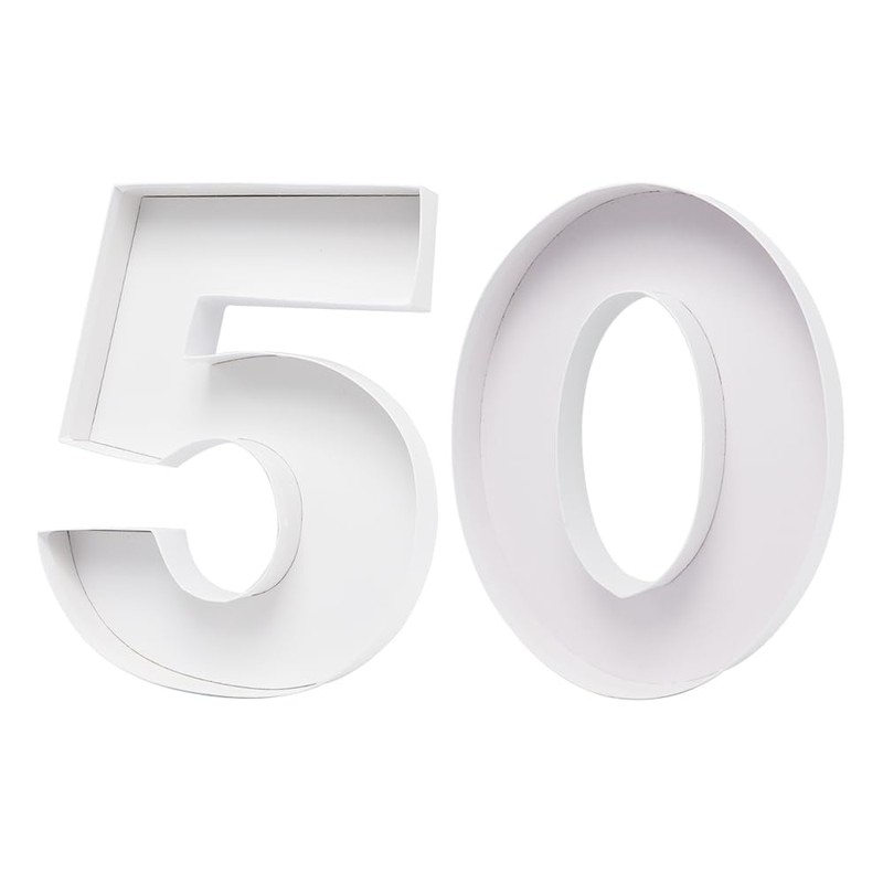 12" Fillable Cardboard Number Shaped Gift Grazing Charcuterie Board Paper