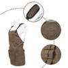Woodworking Shop Apron Large Capacity Pocket Adjustment Shoulder Straps Waxed