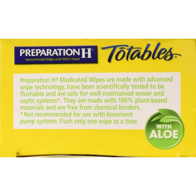 Preparation H Totables Irritation Relief Wipes 10 Each (Pack of