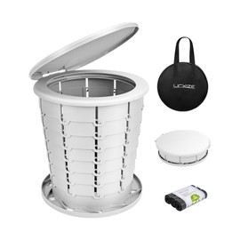 Upgrade Retractable Portable Toilet Camping Toilet Adjustable Height Travel Toilet Foldable Portable Potty for Camping Outdoor Hiking