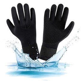 POFET 5mm Wetsuit Glove Neoprene Thermal Anti-Slip Adjustable Waist Strap for Snorkelling Swim Scuba Diving