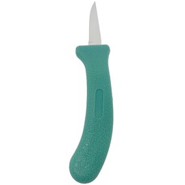 Generic Poultry Knife - 2.5"" Blade - Green Handle - Easy to Cut and Debone Chicken, PB-EG800-G
