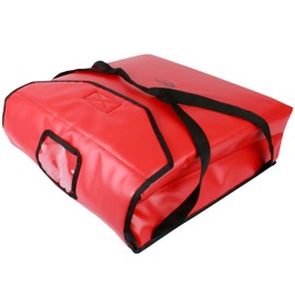 Sterno Delivery Insulated Vinyl Delivery Pizza Carrier, Large, 21" x 21" x 7" - Holds (3) 20" Pizzas