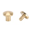 50 Set Brass Rivets Kit DIY 8mm Slot Screw Decorative